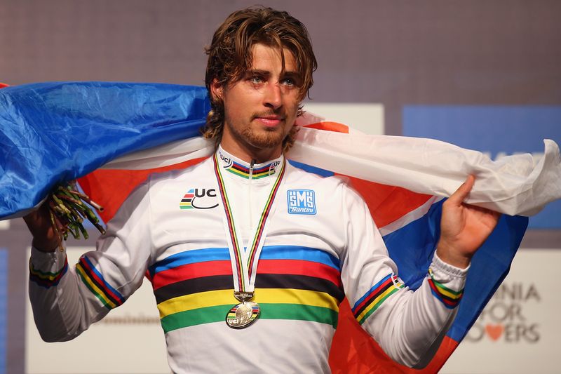 Peter Sagan, on the podium